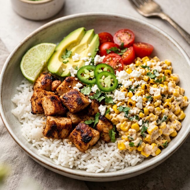 Street Corn Chicken Bowl