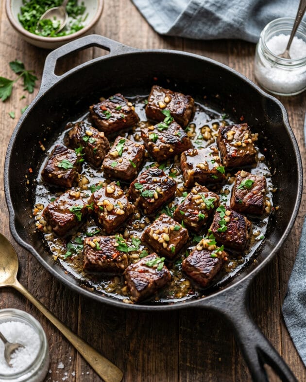 One-Pan Garlic Butter Steak Bites